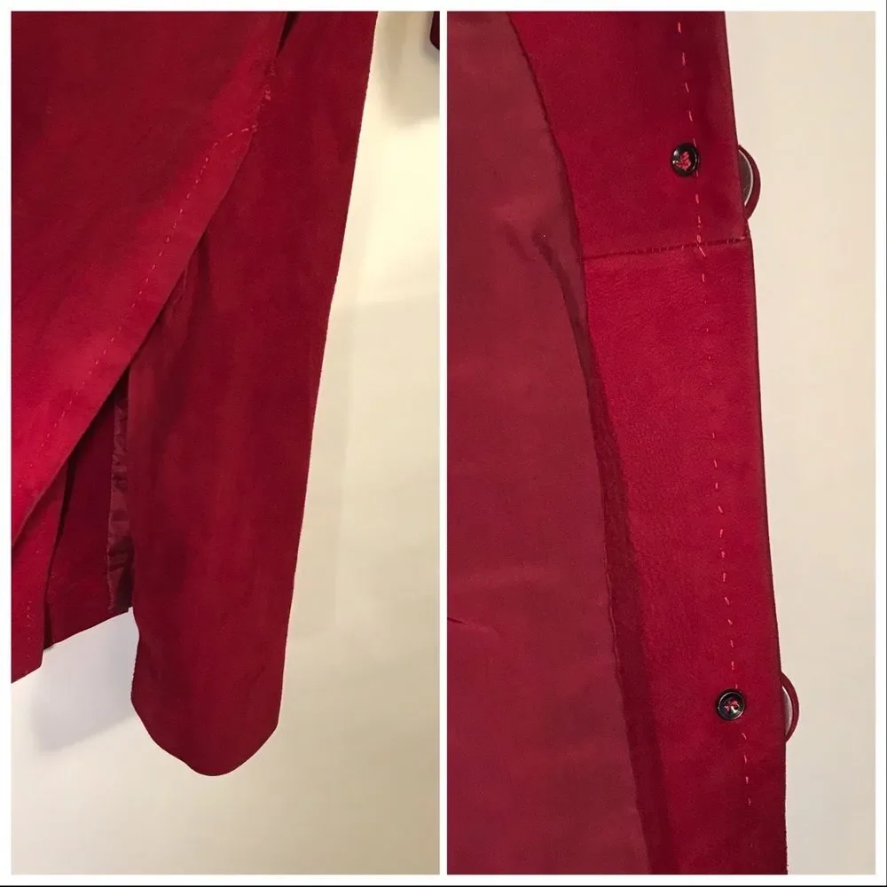 Vintage Vogue Mitzo Madrid Designer Leather Coat